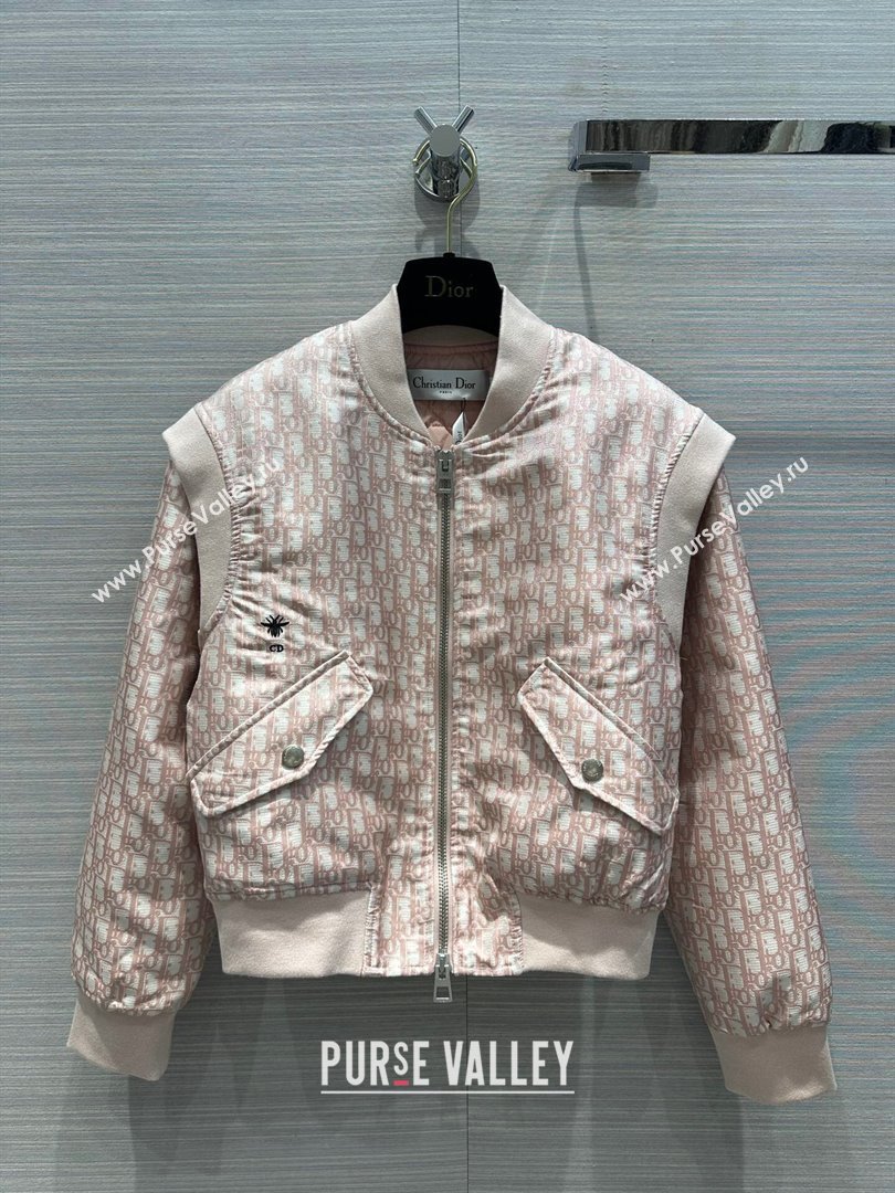 Dior Padded Oblique Jacket D112740 Pink 2023 (Q-23112740)