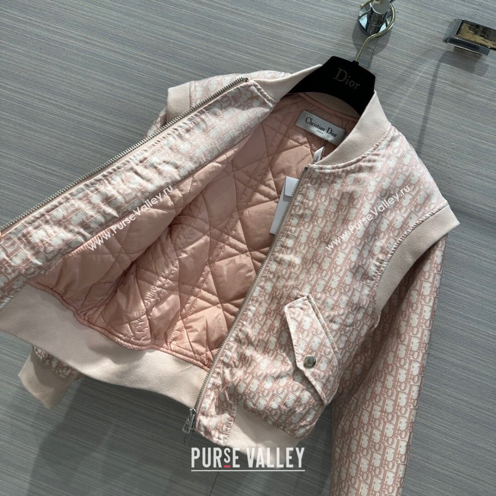 Dior Padded Oblique Jacket D112740 Pink 2023 (Q-23112740)