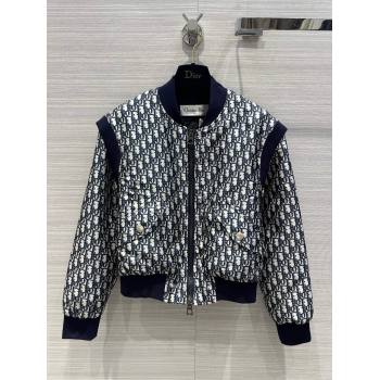 Dior Padded Oblique Jacket D112741 Blue 2023 (Q-23112741)