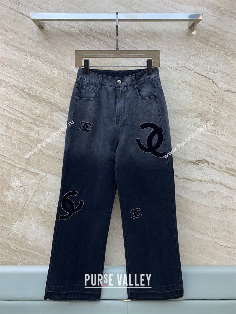 Chanel Denim Jeans CH113011 Black 2023 (VT-23113001)