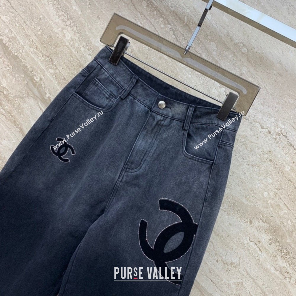 Chanel Denim Jeans CH113011 Black 2023 (VT-23113001)