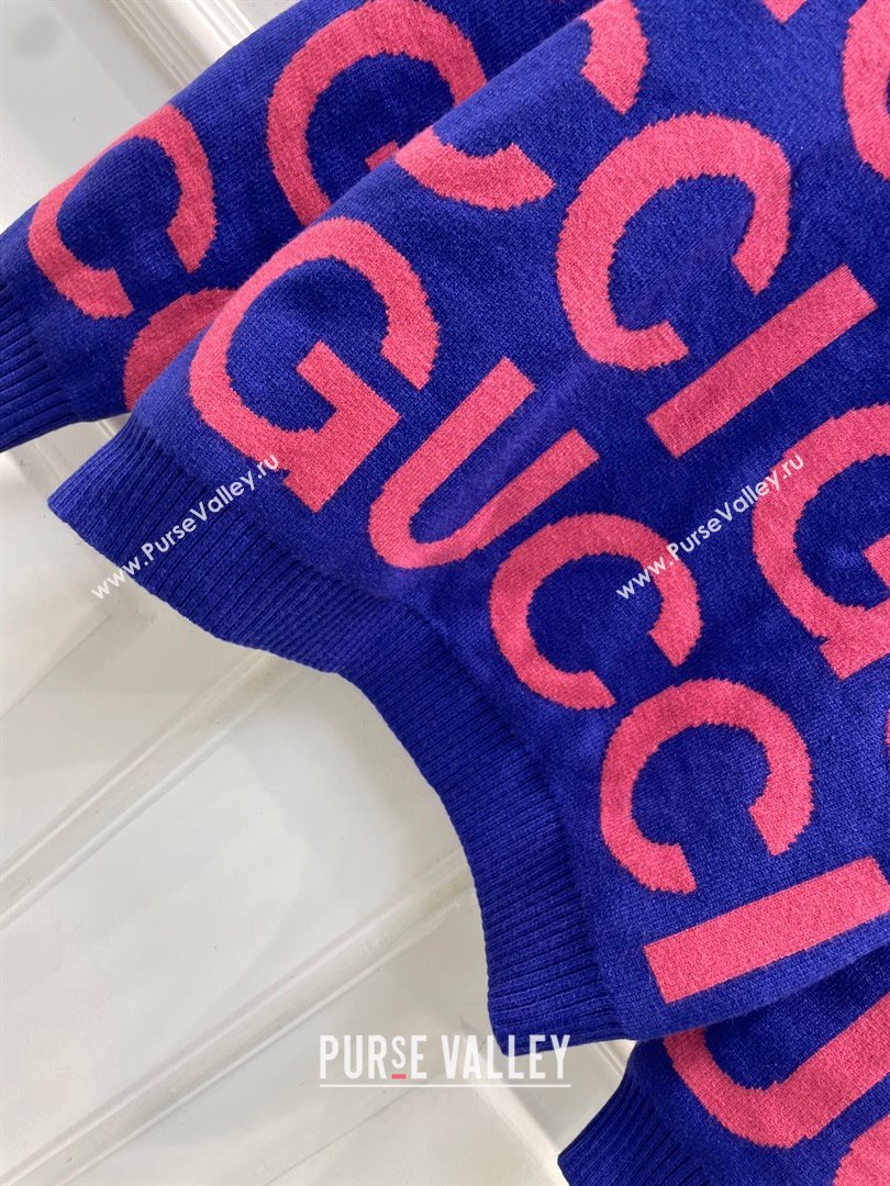 Gucci Wool Cashmere Sweater G112504 Blue 2023 (Q-23112504)