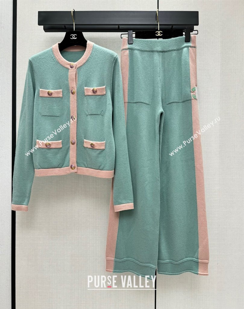 Chanel Cashmere Cardigan CH113017 Green 2023 (Q-23113017)