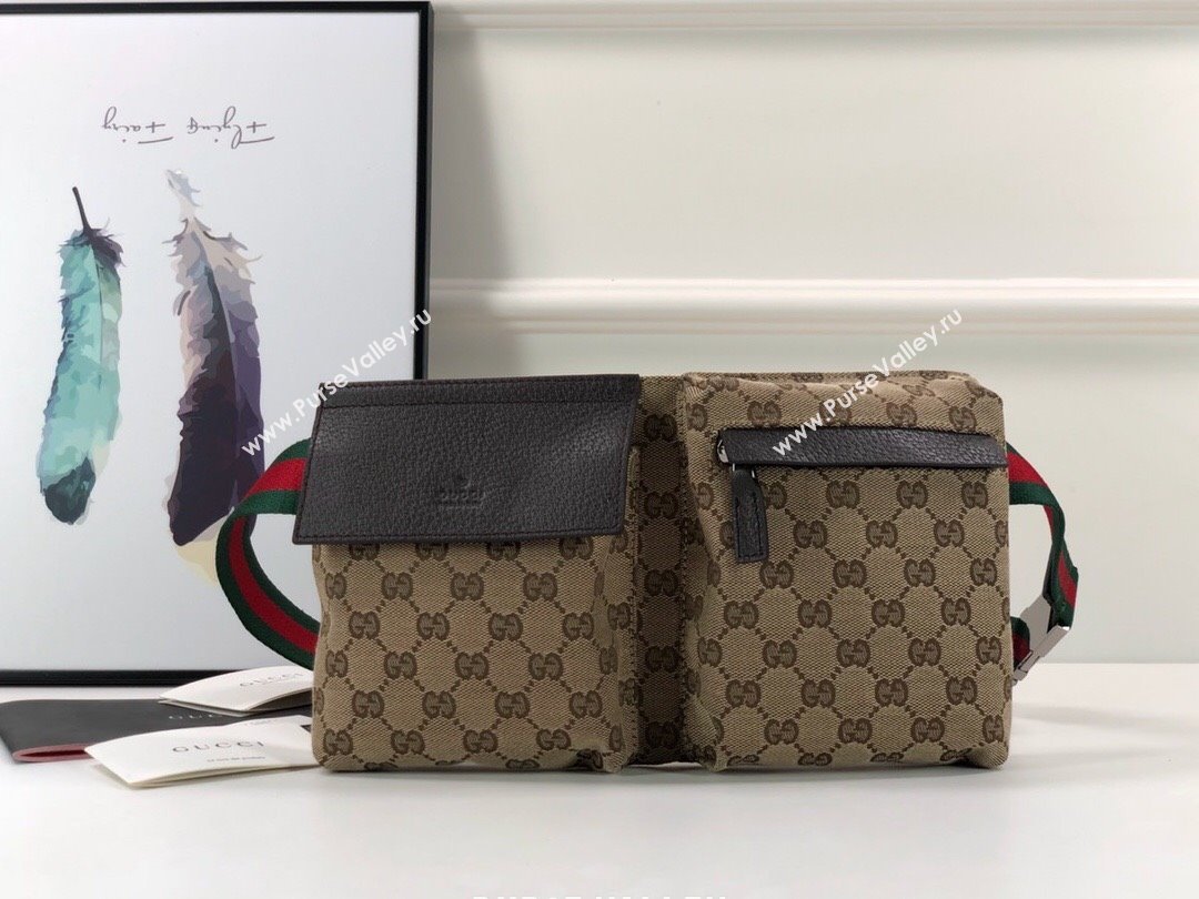 Gucci GG Canvas Belt Bag 28566 Brown 2024 (DLH-24031401)