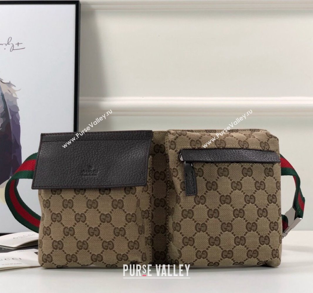 Gucci GG Canvas Belt Bag 28566 Brown 2024 (DLH-24031401)