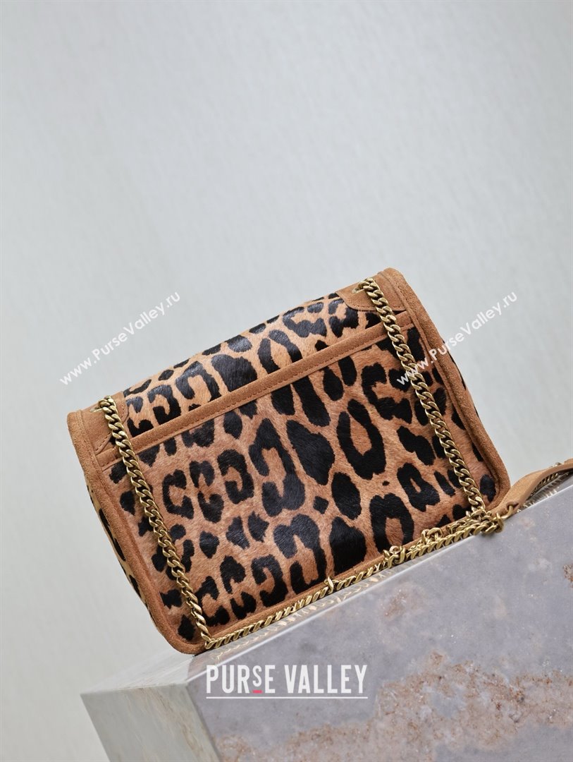 Saint Laurent Baby Nike Chain Bag in Pony Hair Leather 633151 Leopard 2025 (MHUI-25022111)