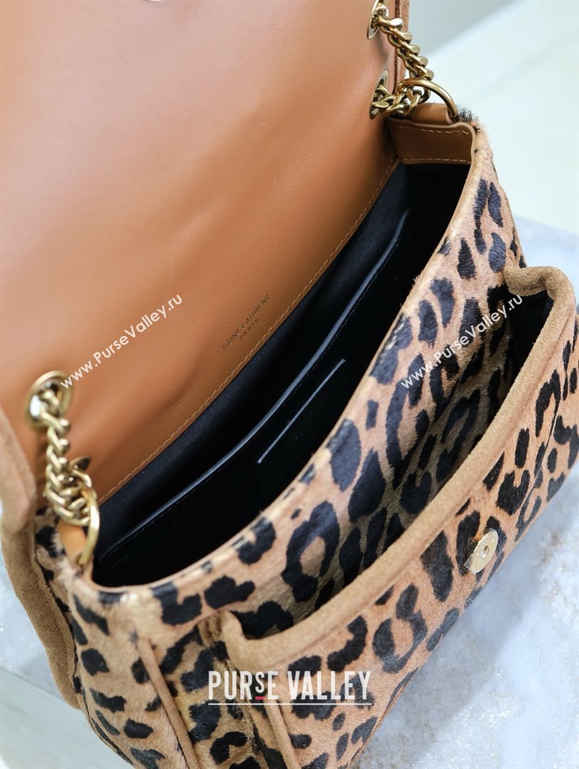 Saint Laurent Baby Nike Chain Bag in Pony Hair Leather 633151 Leopard 2025 (MHUI-25022111)