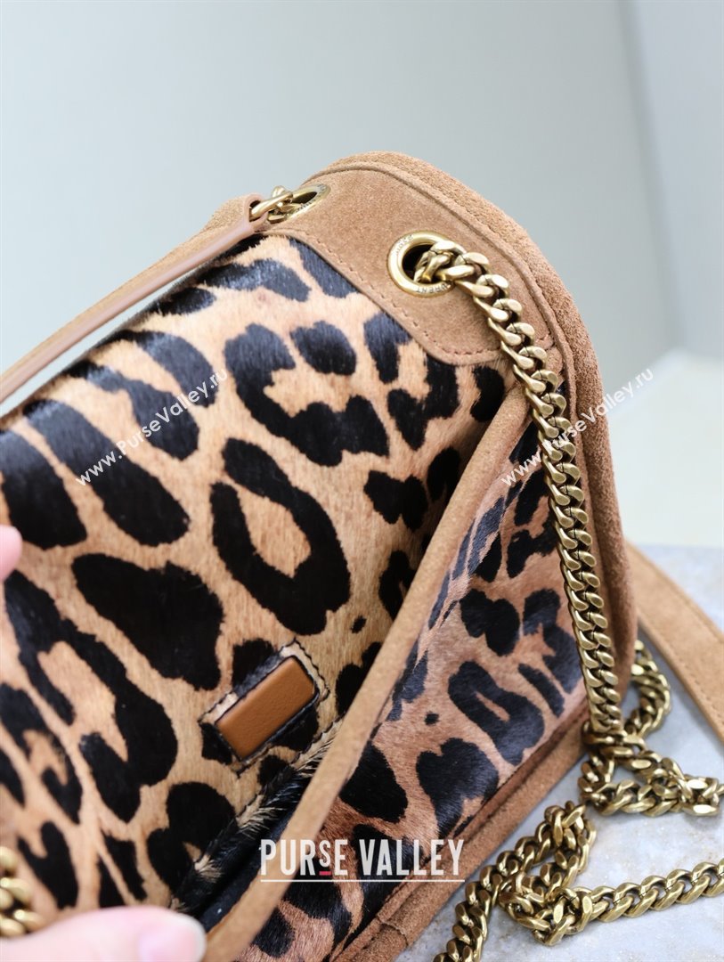 Saint Laurent Baby Nike Chain Bag in Pony Hair Leather 633151 Leopard 2025 (MHUI-25022111)