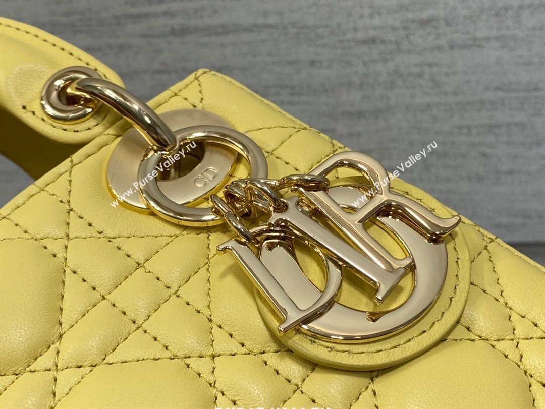 Dior Mini Lady Dior Bag in Yellow Cannage Lambskin 2024 (XXG-24070307)