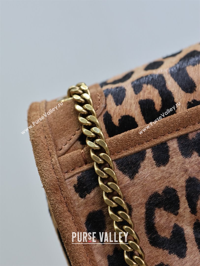 Saint Laurent Baby Nike Chain Bag in Pony Hair Leather 633151 Leopard 2025 (MHUI-25022111)