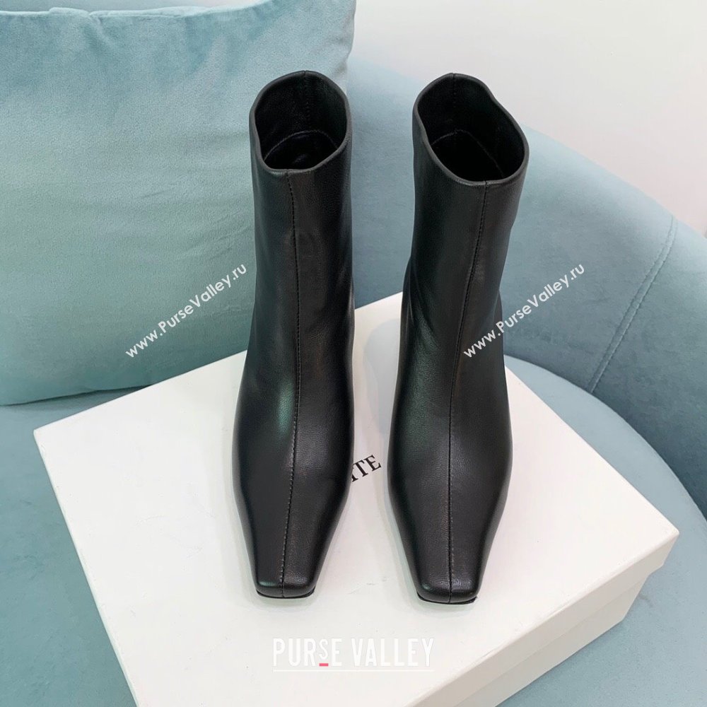 Khaite Leather ARIZONA Boot with 5.5cm Heel Black 2024 (KE-24081702)