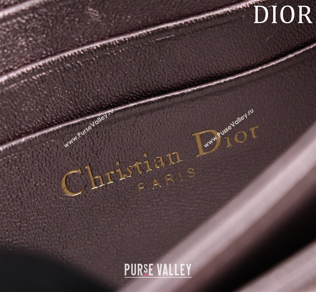 Dior My Dior Mini Bag in Cannage Metalic Lambskin 0980 Grey 2024 (DMZ-24050704)