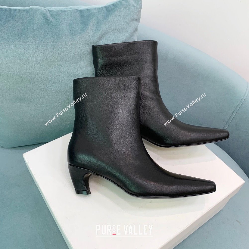 Khaite Leather ARIZONA Boot with 5.5cm Heel Black 2024 (KE-24081702)