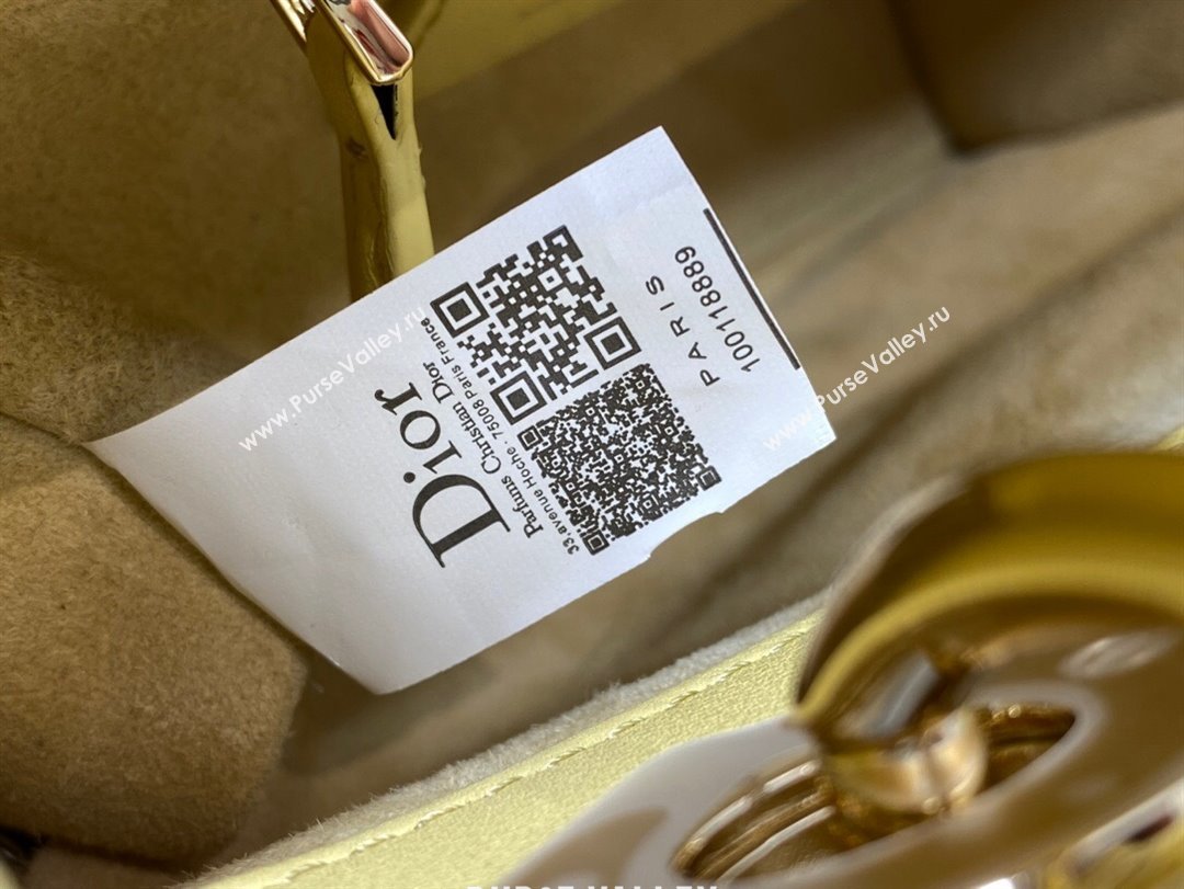 Dior Mini Lady Dior Bag in Yellow Cannage Lambskin 2024 (XXG-24070307)