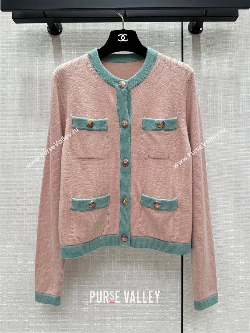 Chanel Cashmere Cardigan CH113019 Pink 2023 (Q-23113019)