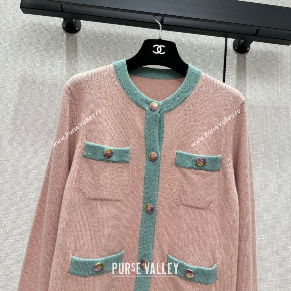 Chanel Cashmere Cardigan CH113019 Pink 2023 (Q-23113019)