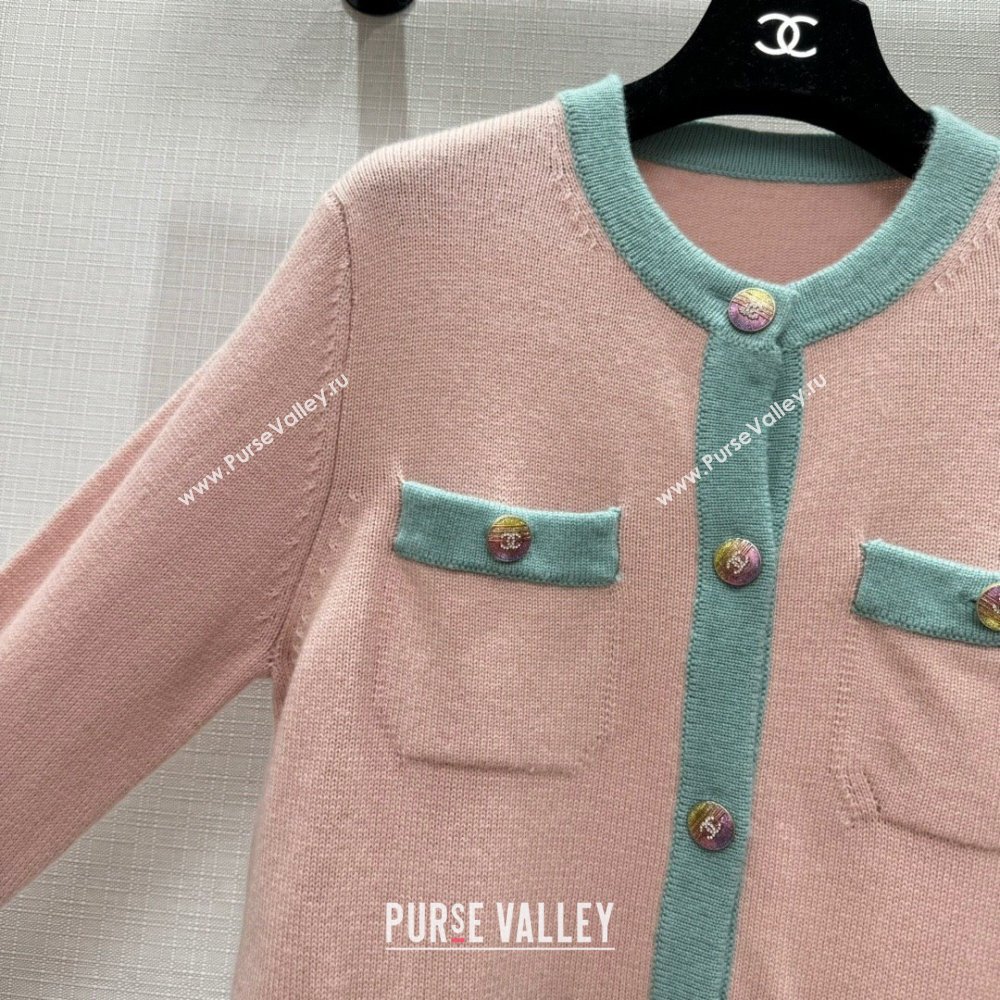 Chanel Cashmere Cardigan CH113019 Pink 2023 (Q-23113019)