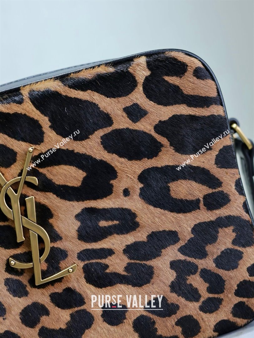 Saint Laurent Lou Camera Shoulder Bag in Pony Hair Leather 520534 Leopard 2025 (MHUI-25022113)