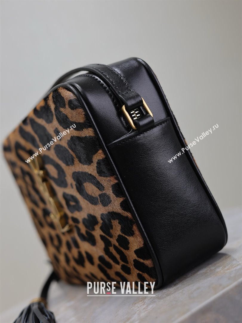 Saint Laurent Lou Camera Shoulder Bag in Pony Hair Leather 520534 Leopard 2025 (MHUI-25022113)