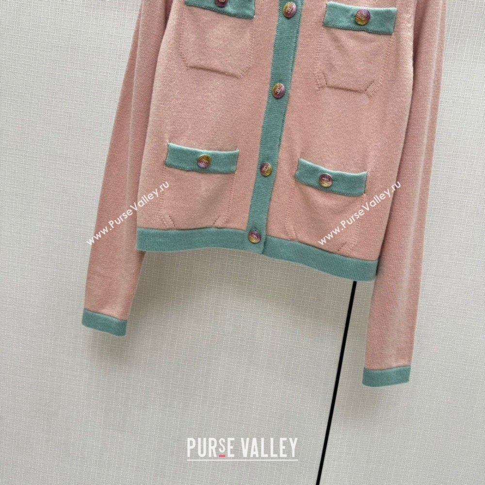 Chanel Cashmere Cardigan CH113019 Pink 2023 (Q-23113019)