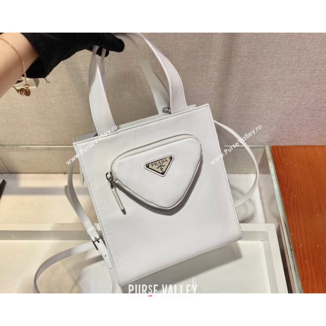 Prada Nappa Leather Tote Bag 1BG418 White 2021 (YZ-21080429)