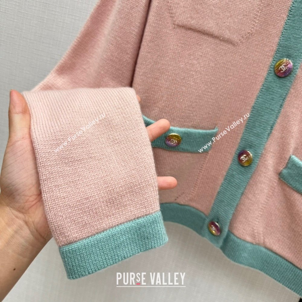 Chanel Cashmere Cardigan CH113019 Pink 2023 (Q-23113019)