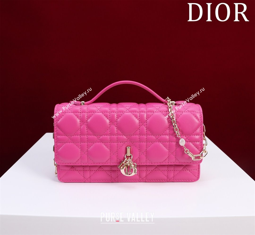 Dior My Dior Mini Bag in Cannage Lambskin 0980 Rosy 2024 (DMZ-24050706)