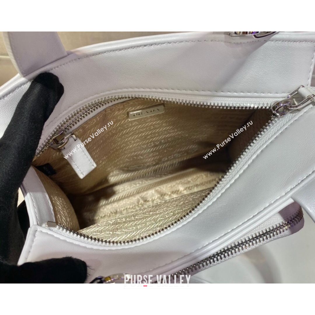 Prada Nappa Leather Tote Bag 1BG418 White 2021 (YZ-21080429)