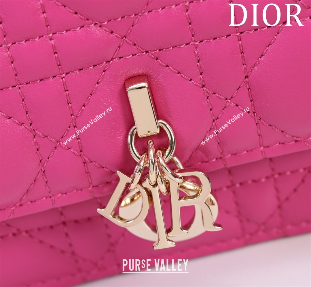 Dior My Dior Mini Bag in Cannage Lambskin 0980 Rosy 2024 (DMZ-24050706)