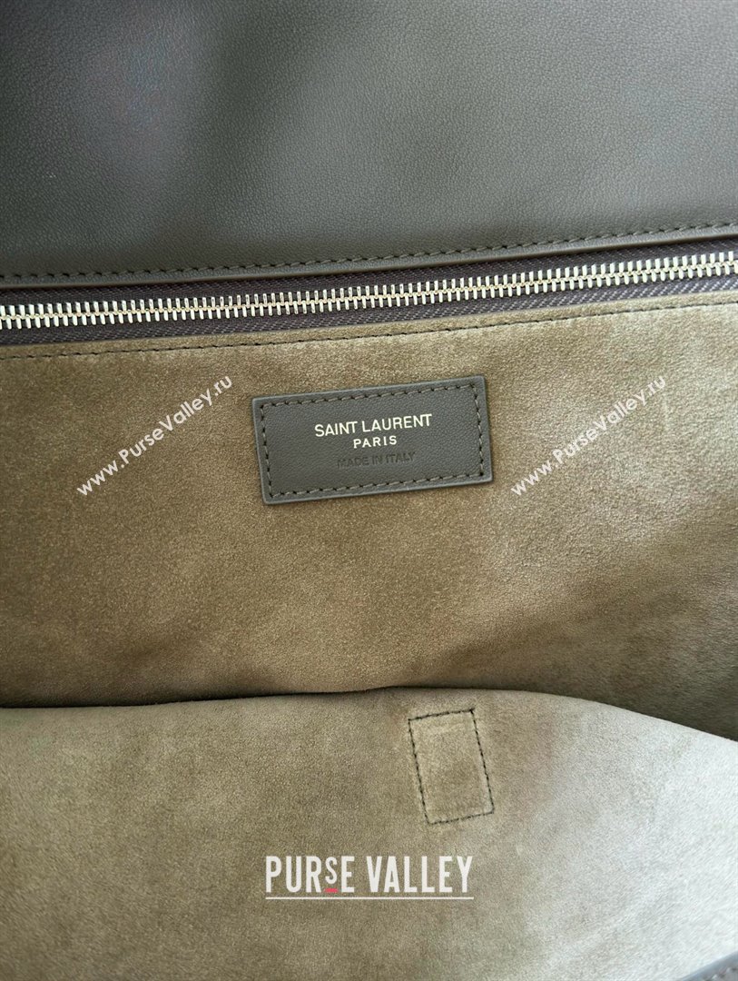 Saint Laurent Bea Tote in Suede 763435 Barley Green 2025 Top Quality (HONGS-25031715)