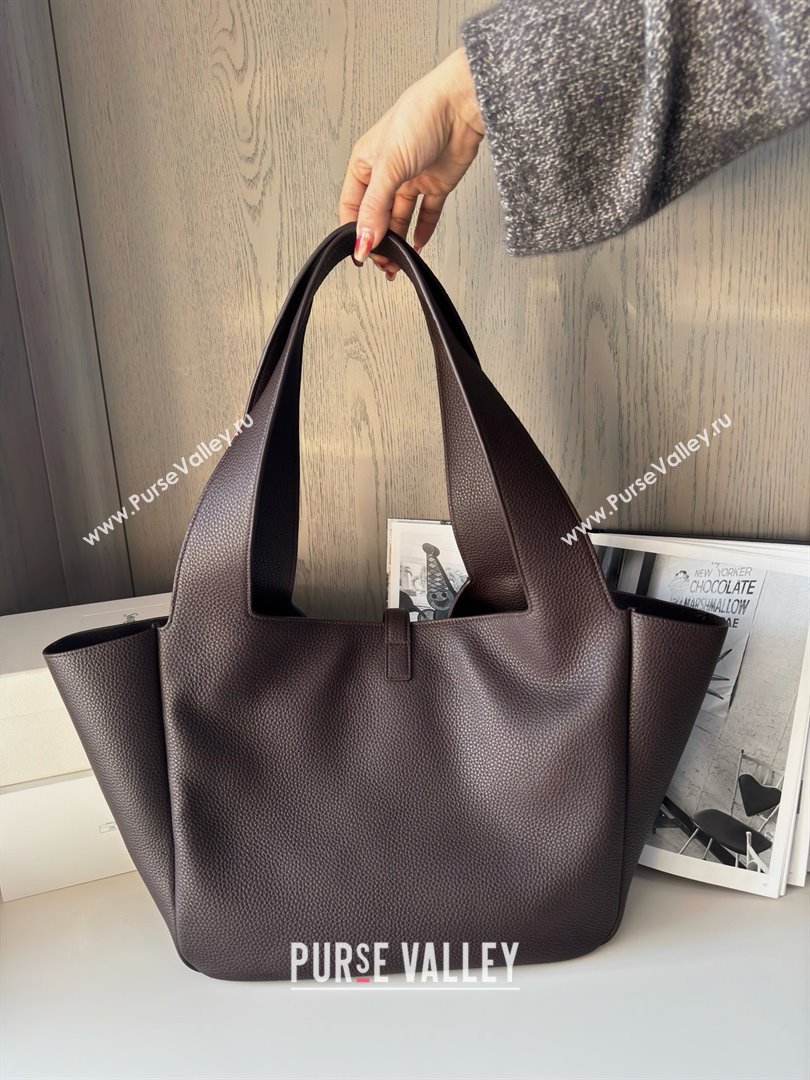 Saint Laurent Bea Tote in Grained Deepskin 763435 Coffee 2025 Top Quality (HONGS-25022702)