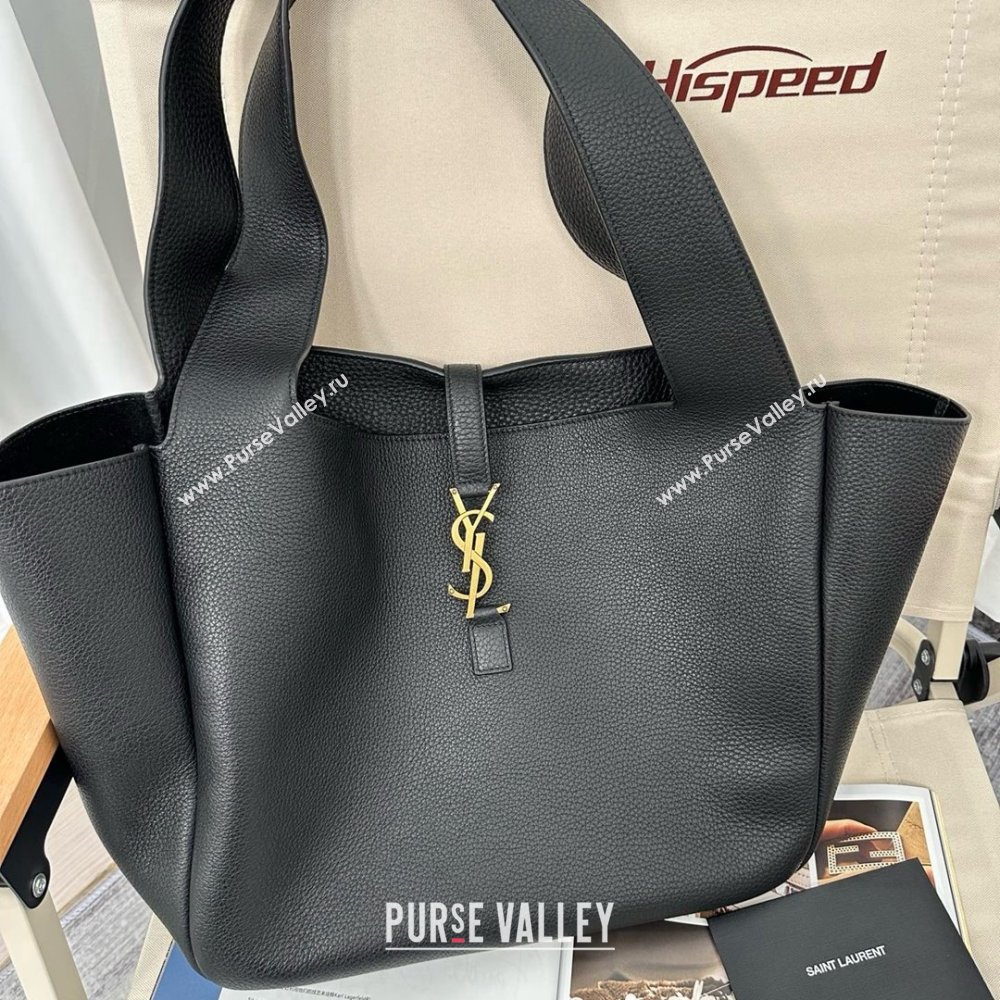 Saint Laurent Bea Tote in Grained Deepskin 763435 Black 2025 Top Quality (HONGS-25022703)