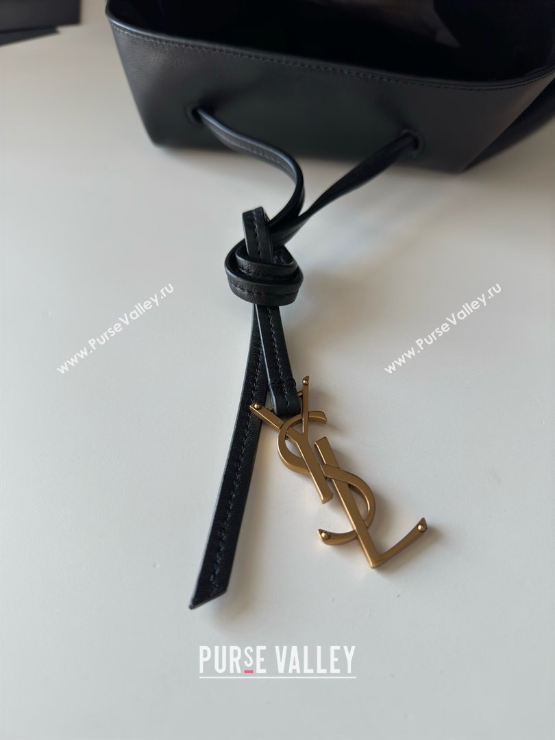 Saint Laurent Paris Vii Pochon Bucket Bag in Black Lambskin 804302 2025 Top Quality (HONGS-25022705)