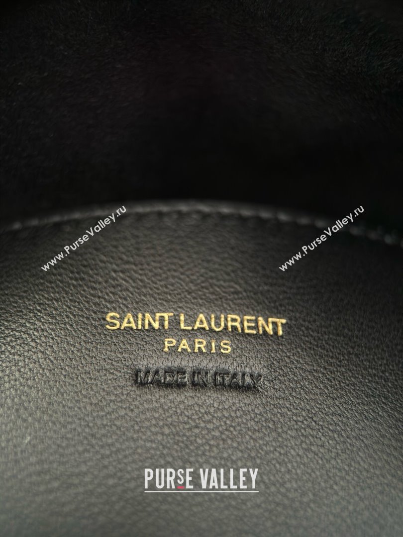 Saint Laurent Paris Vii Pochon Bucket Bag in Black Lambskin 804302 2025 Top Quality (HONGS-25022705)