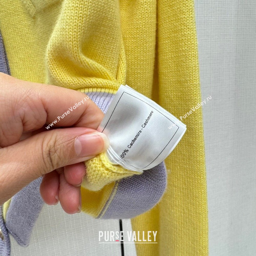 Chanel Cashmere Cardigan CH113020 Yellow 2023 (Q-23113020)