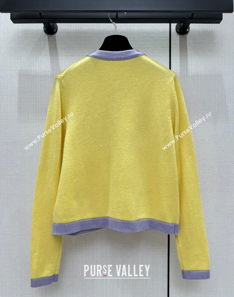 Chanel Cashmere Cardigan CH113020 Yellow 2023 (Q-23113020)