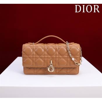 Dior My Dior Mini Bag in Cannage Lambskin 0980 Brown 2024 (DMZ-24050707)