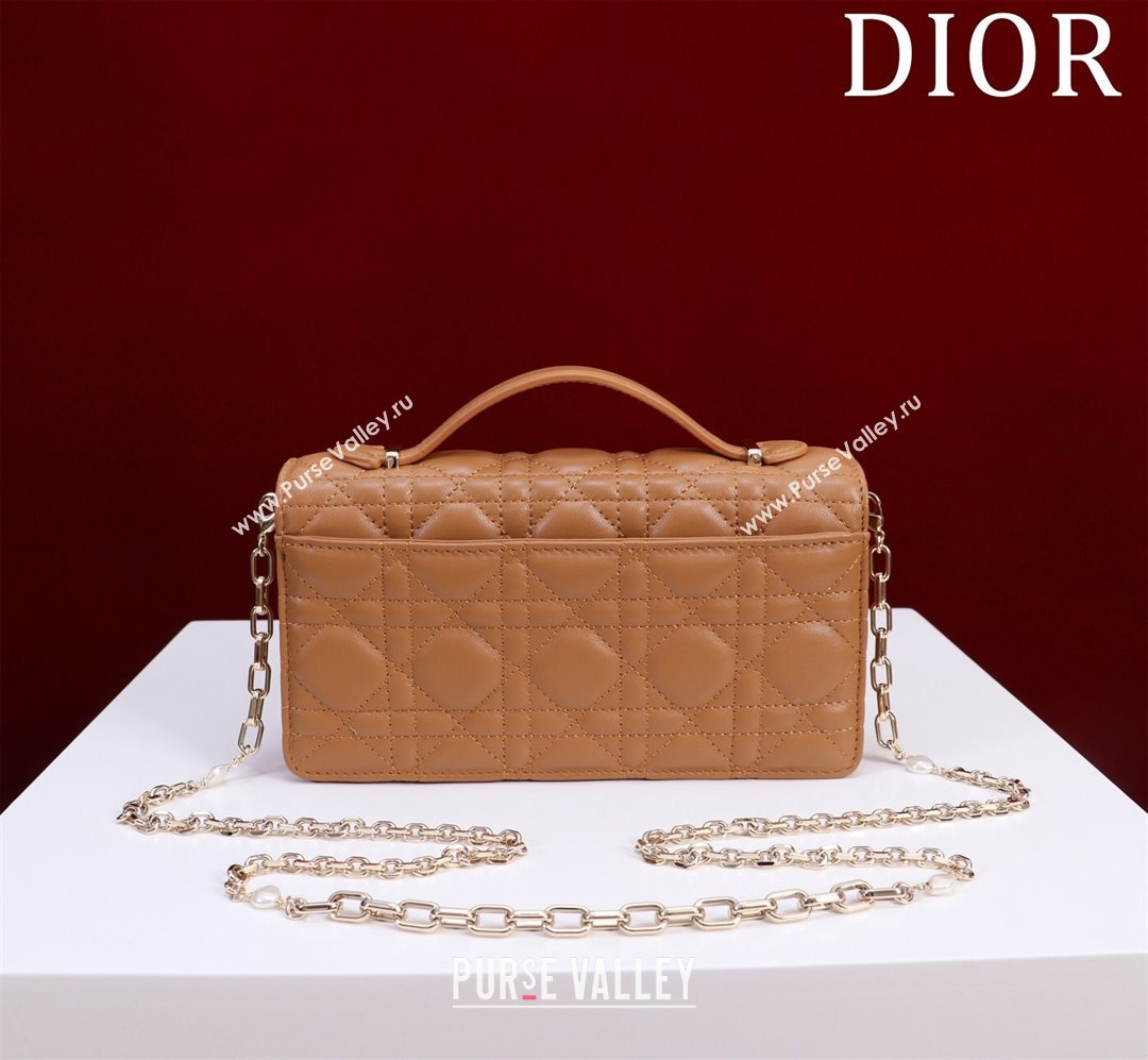 Dior My Dior Mini Bag in Cannage Lambskin 0980 Brown 2024 (DMZ-24050707)