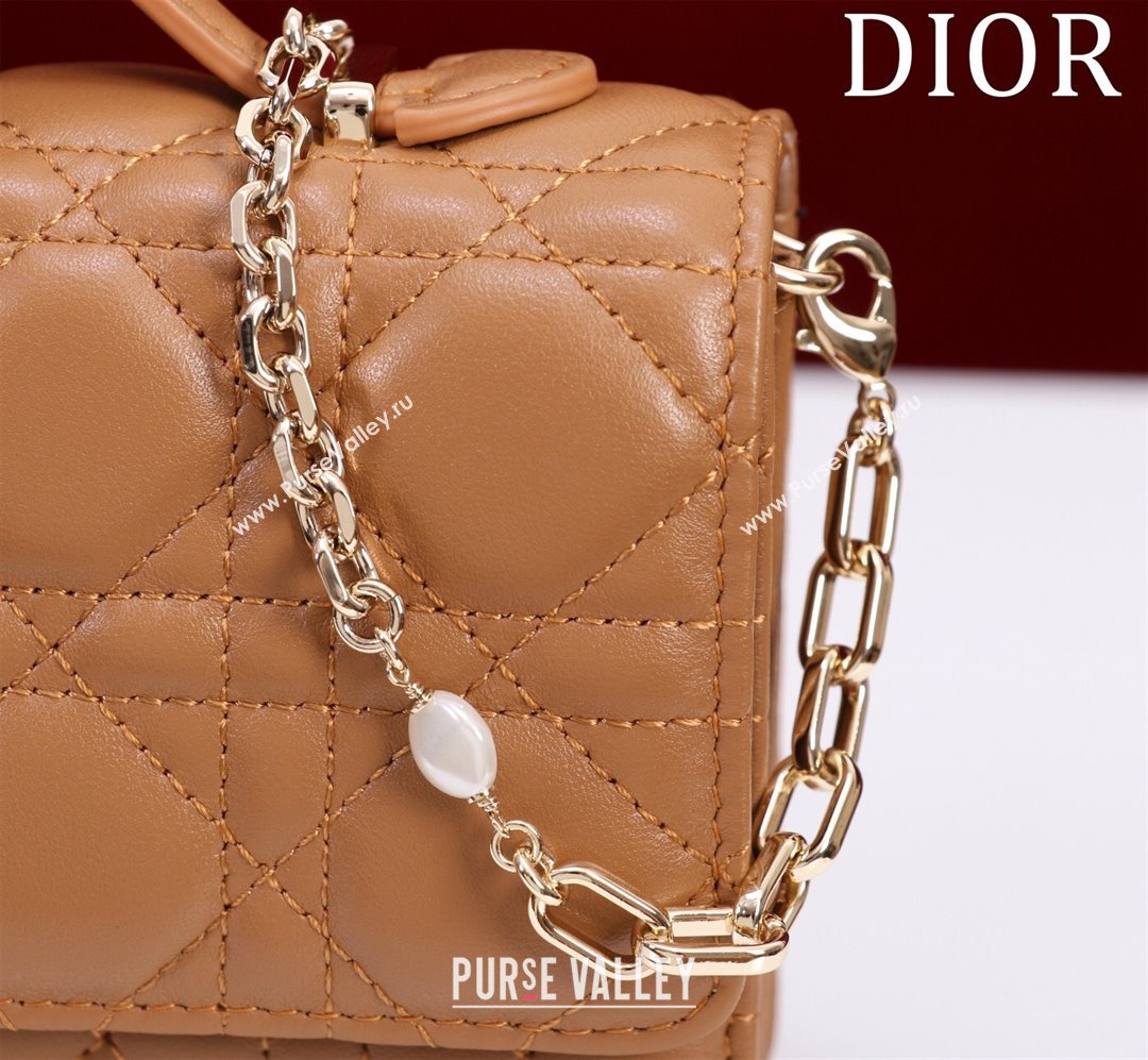 Dior My Dior Mini Bag in Cannage Lambskin 0980 Brown 2024 (DMZ-24050707)