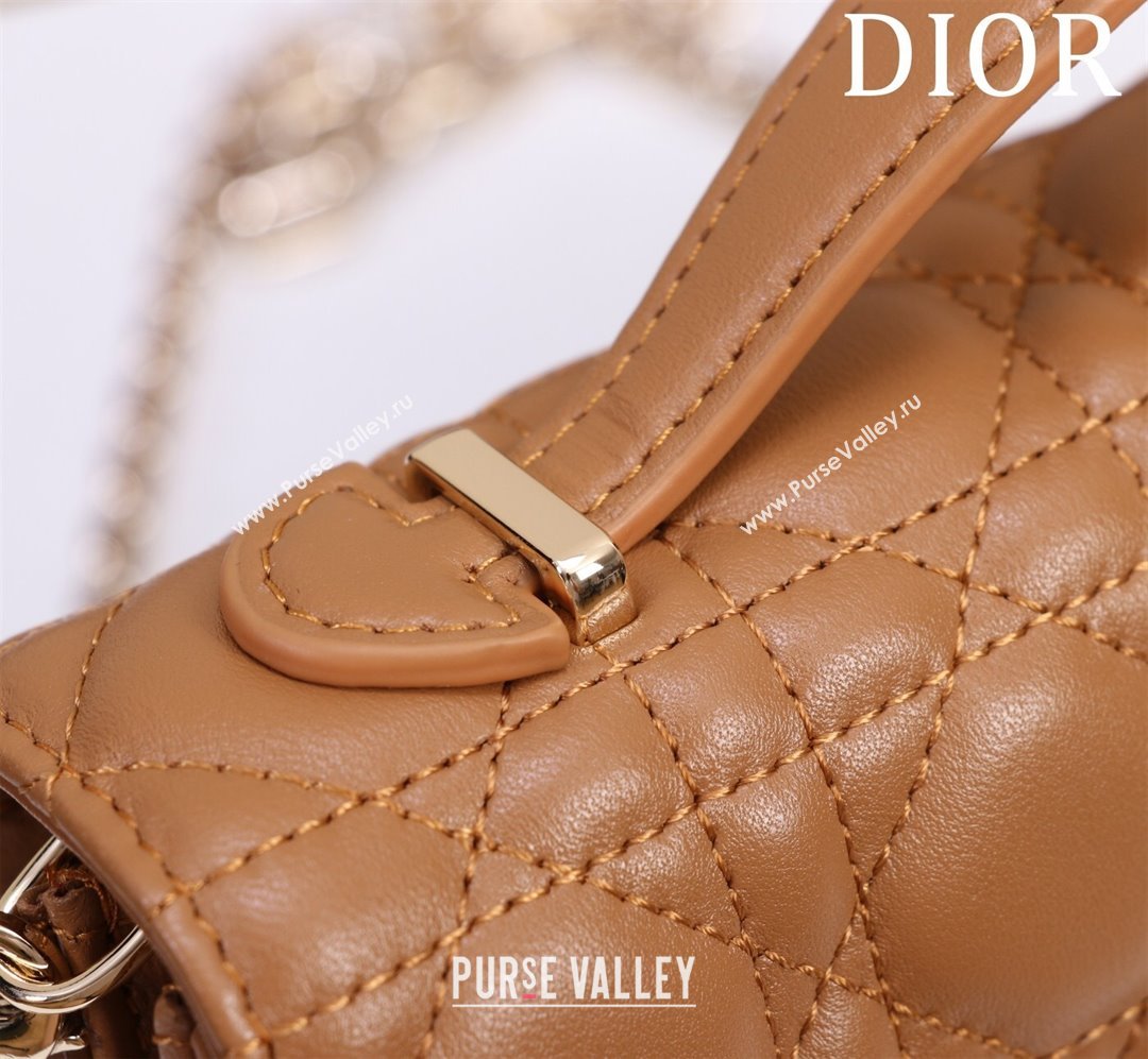 Dior My Dior Mini Bag in Cannage Lambskin 0980 Brown 2024 (DMZ-24050707)