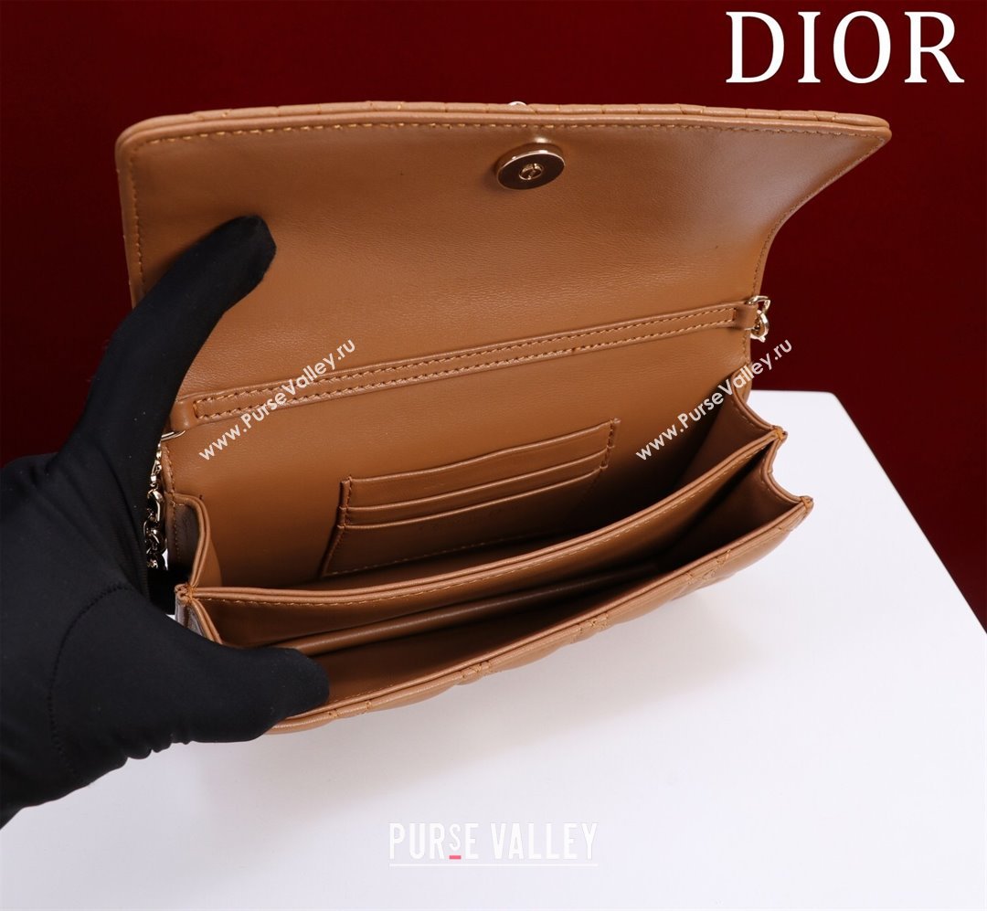 Dior My Dior Mini Bag in Cannage Lambskin 0980 Brown 2024 (DMZ-24050707)