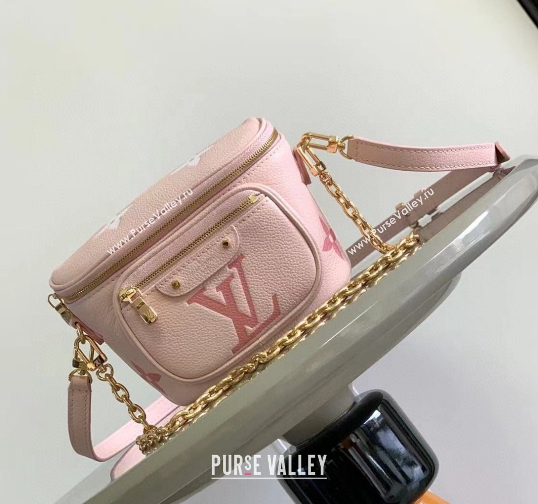 Louis Vuitton Mini Bumbag in Monogram Empreinte Embossed Leather M85636 Pink 2024 (K-24031402)