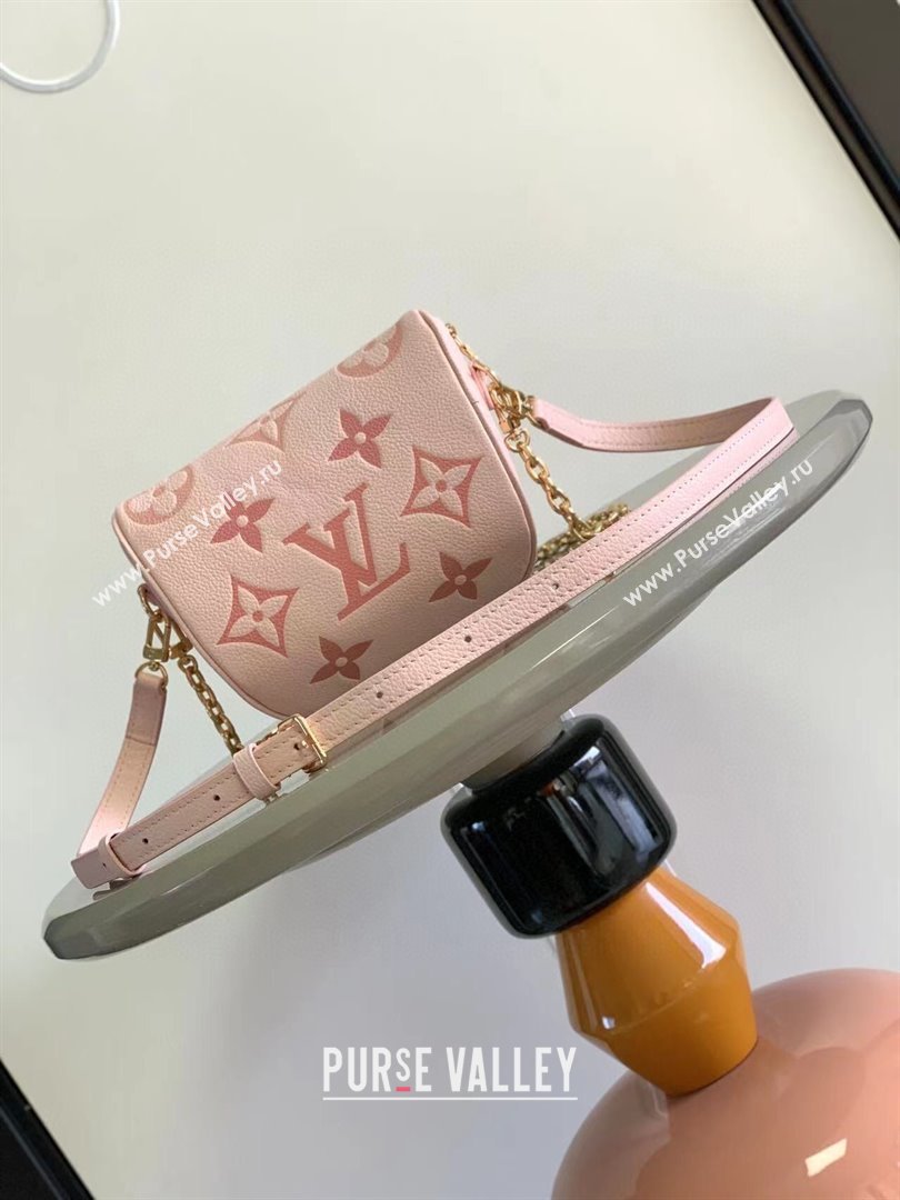 Louis Vuitton Mini Bumbag in Monogram Empreinte Embossed Leather M85636 Pink 2024 (K-24031402)