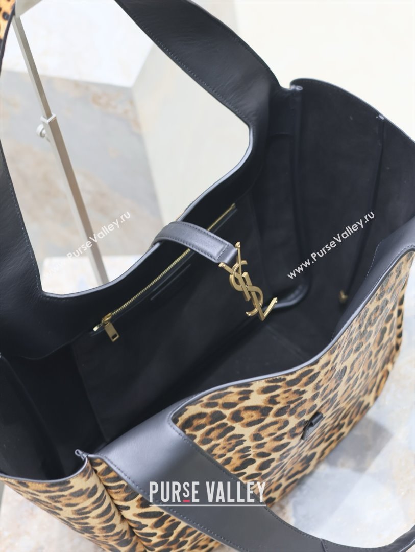 Saint Laurent LE 5 À 7 BEA in Leopard Pattern Leather 763435 2025 (MHUI-25022116)