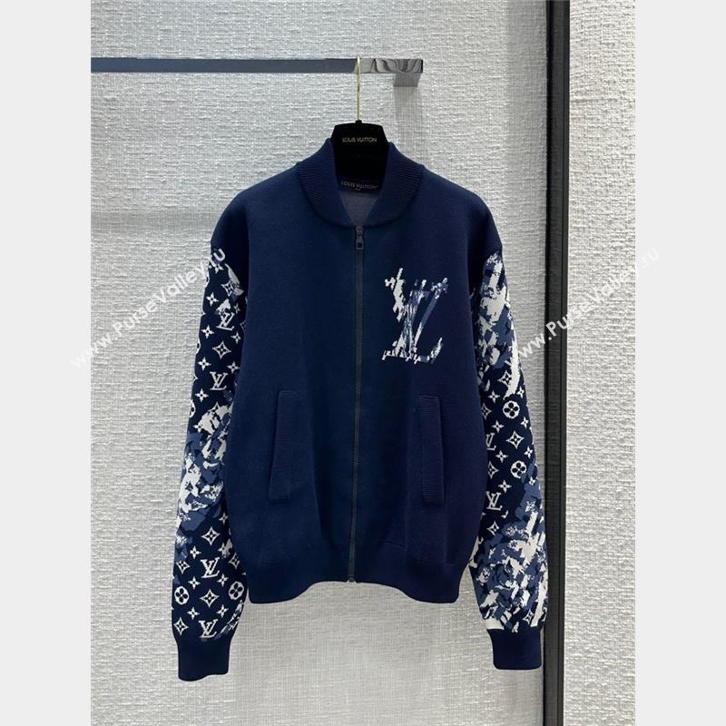 Louis Vuitton Monogram Knit Jacket LV102648 Blue 2023 (Q-23102648)