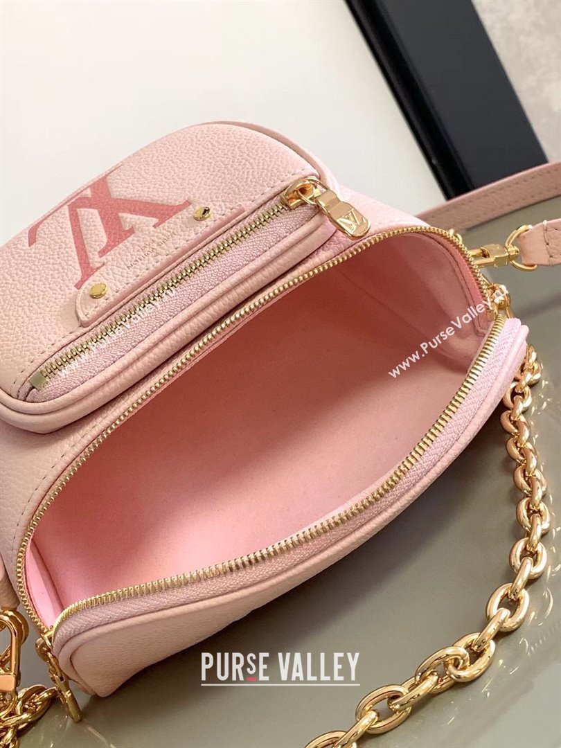 Louis Vuitton Mini Bumbag in Monogram Empreinte Embossed Leather M85636 Pink 2024 (K-24031402)