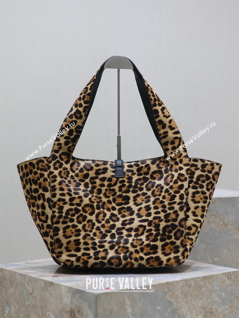 Saint Laurent LE 5 À 7 BEA in Leopard Pattern Leather 763435 2025 (MHUI-25022116)