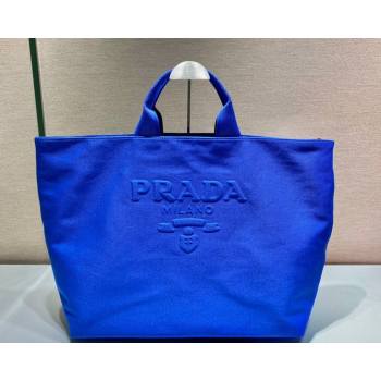 Prada Drill Fabric Tote Bag 2VG081 Blue 2021 (YZ-21080432)