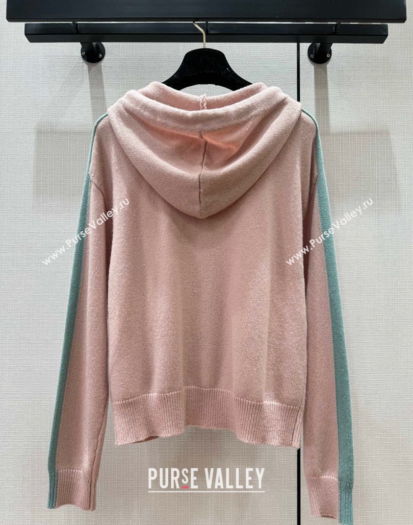 Chanel Cashmere Zipped Cardgian CH113022 Pink 2023 (Q-23113022)