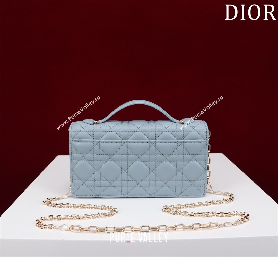 Dior My Dior Mini Bag in Cannage Lambskin 0980 Blue 2024 (DMZ-24050708)